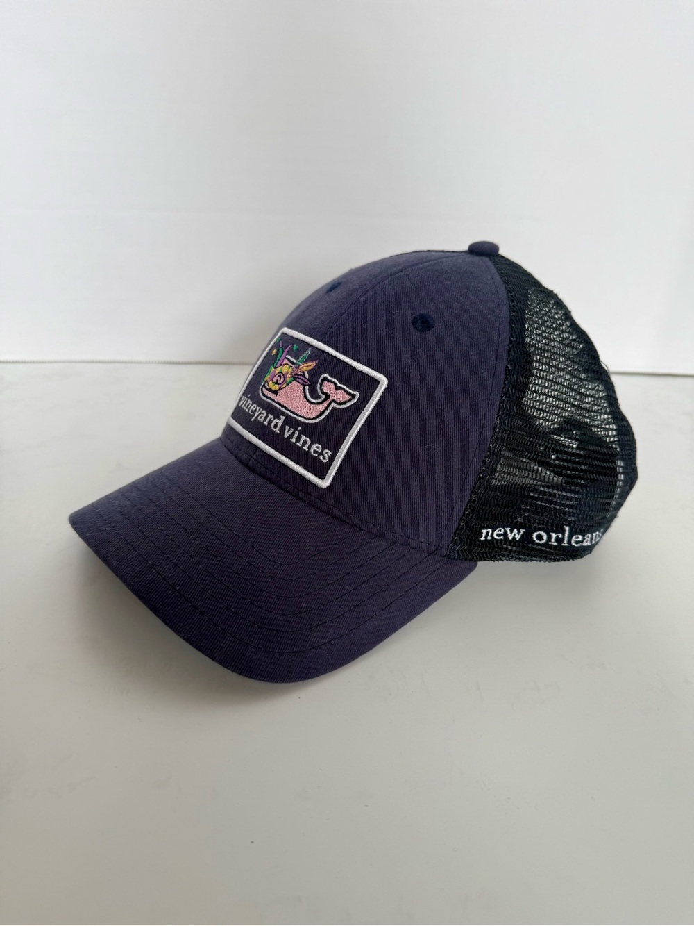 Vineyard Vines Navy Mesh Trucker Hat